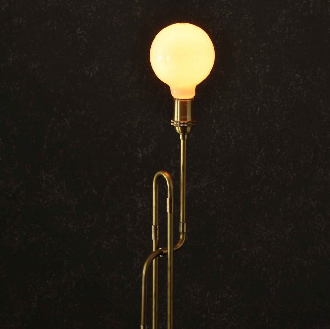 The Contour Series - Raw Brass Pipe Desk Lamp