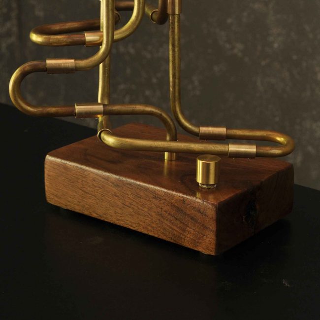 The Contour Series - Raw Brass Pipe Desk Lamp