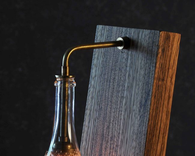 The Balance Wine Bottle Desk Light By Moonshine Lamp Co.