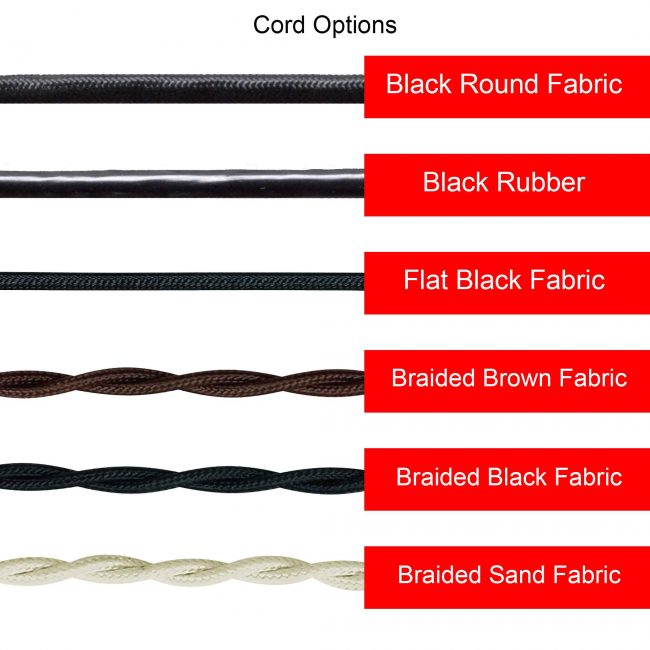 Cloth wrapped cords options