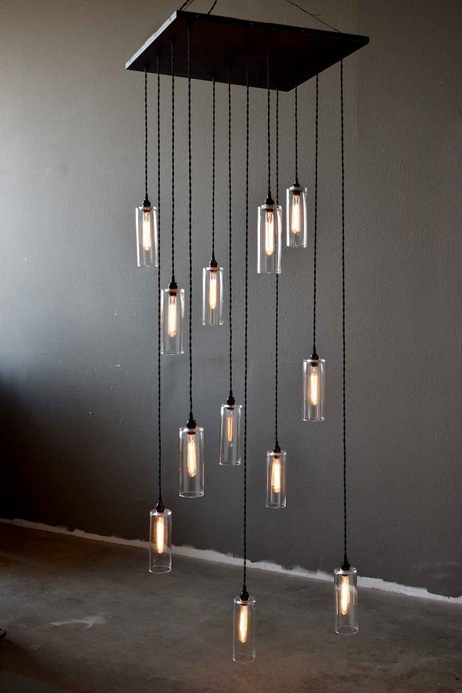 The Cascade Floating Chandelier by Moonshine Lamp Co